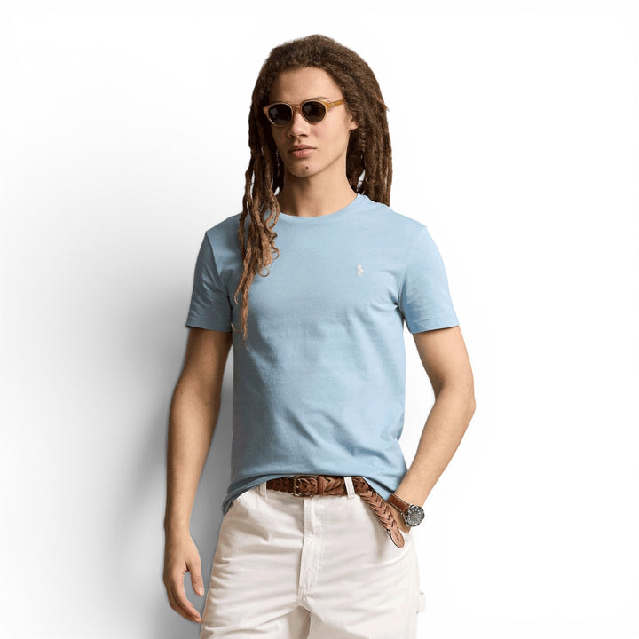 Ralph Lauren Slim Fit Custom Baby Blue T-shirt