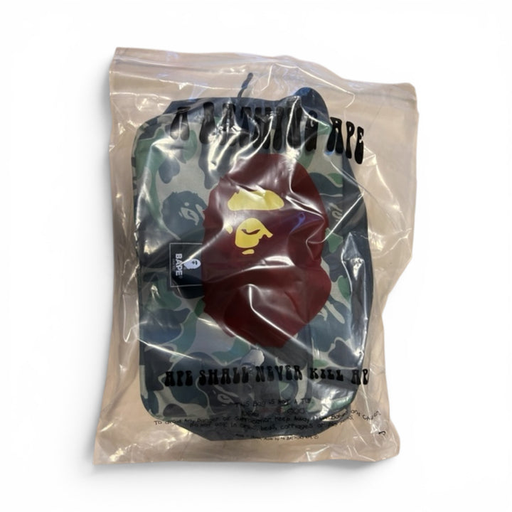 BAPE Large Cross Body Green Camo Shoulder Bag With Carabiner