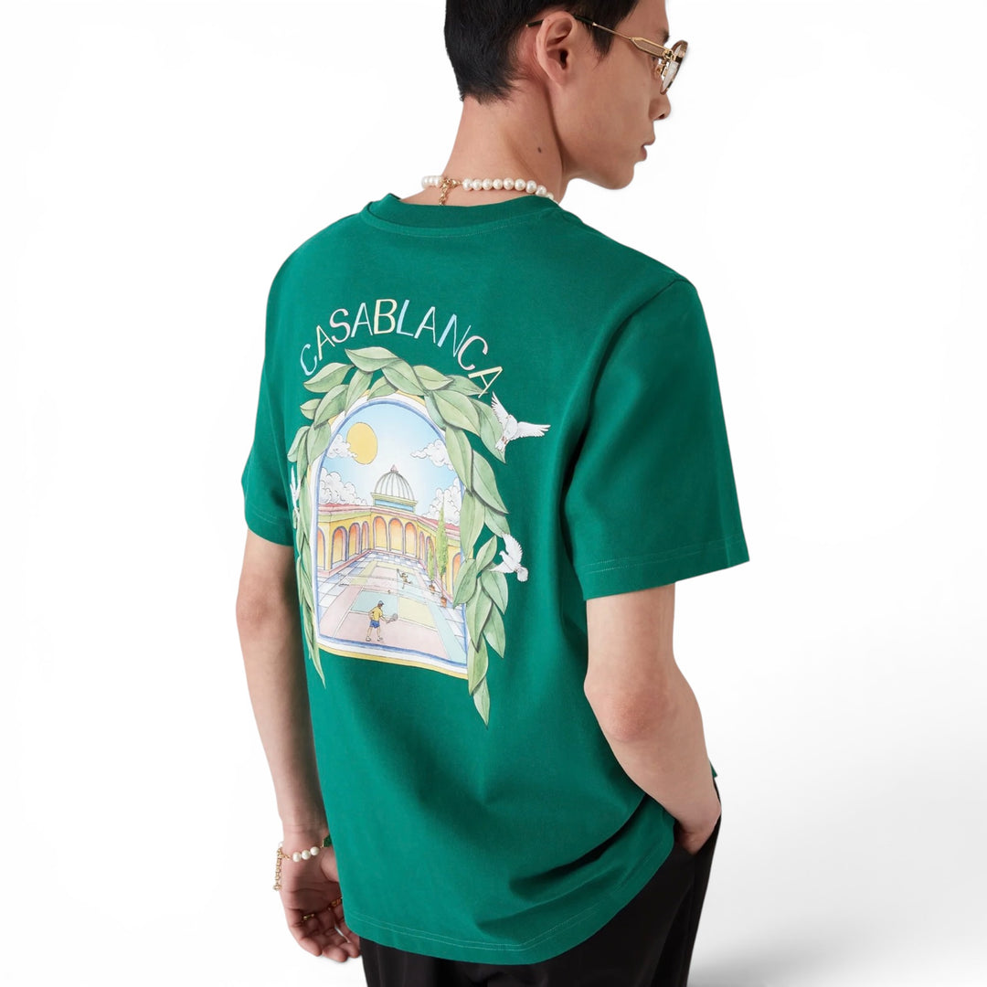 Casablanca L’arche De Tennis Green T-shirt