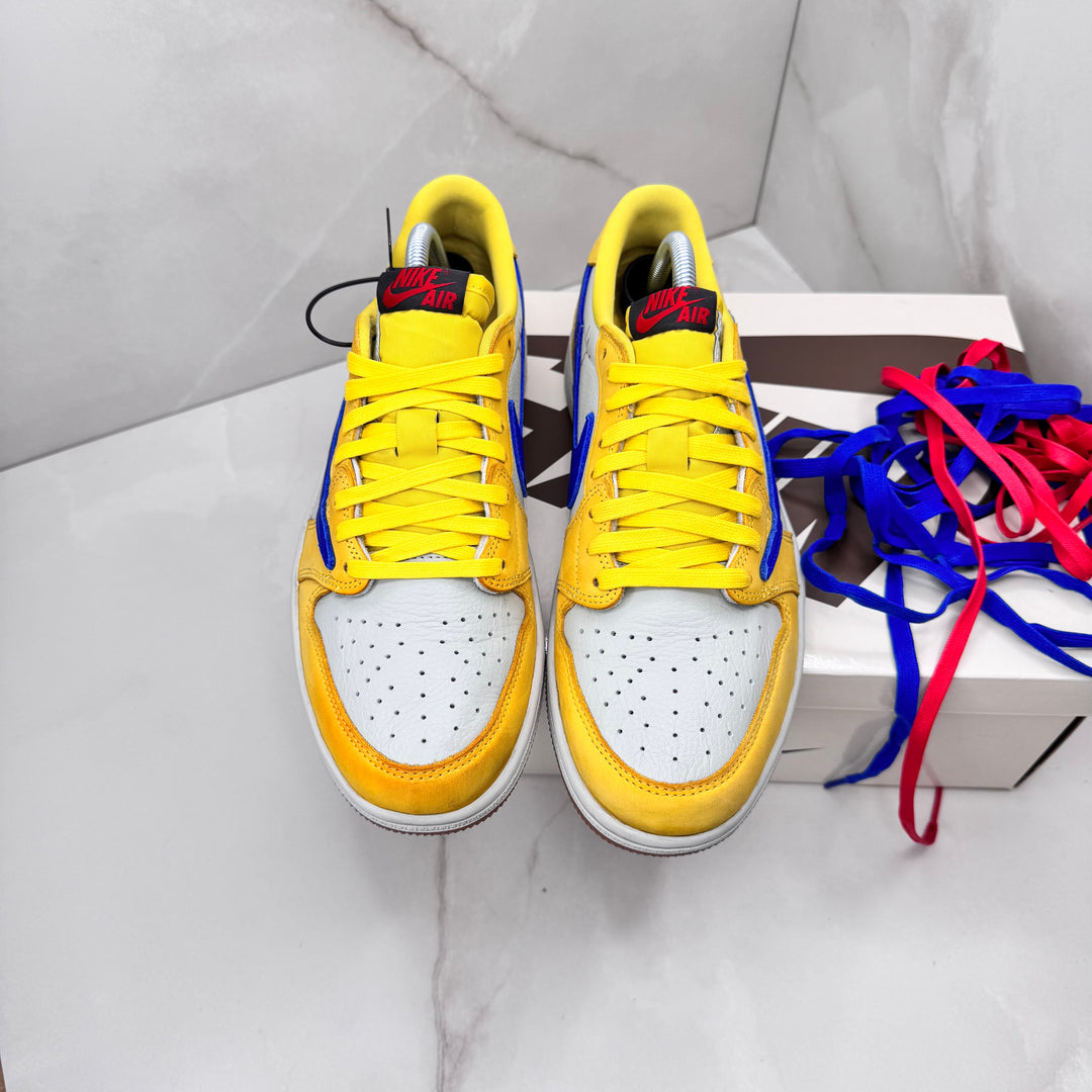 Jordan 1 Low Travis Scott Canary Yellow 7UK