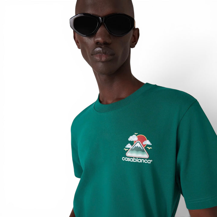 Casablanca Montagne Ondulee Green T-shirt