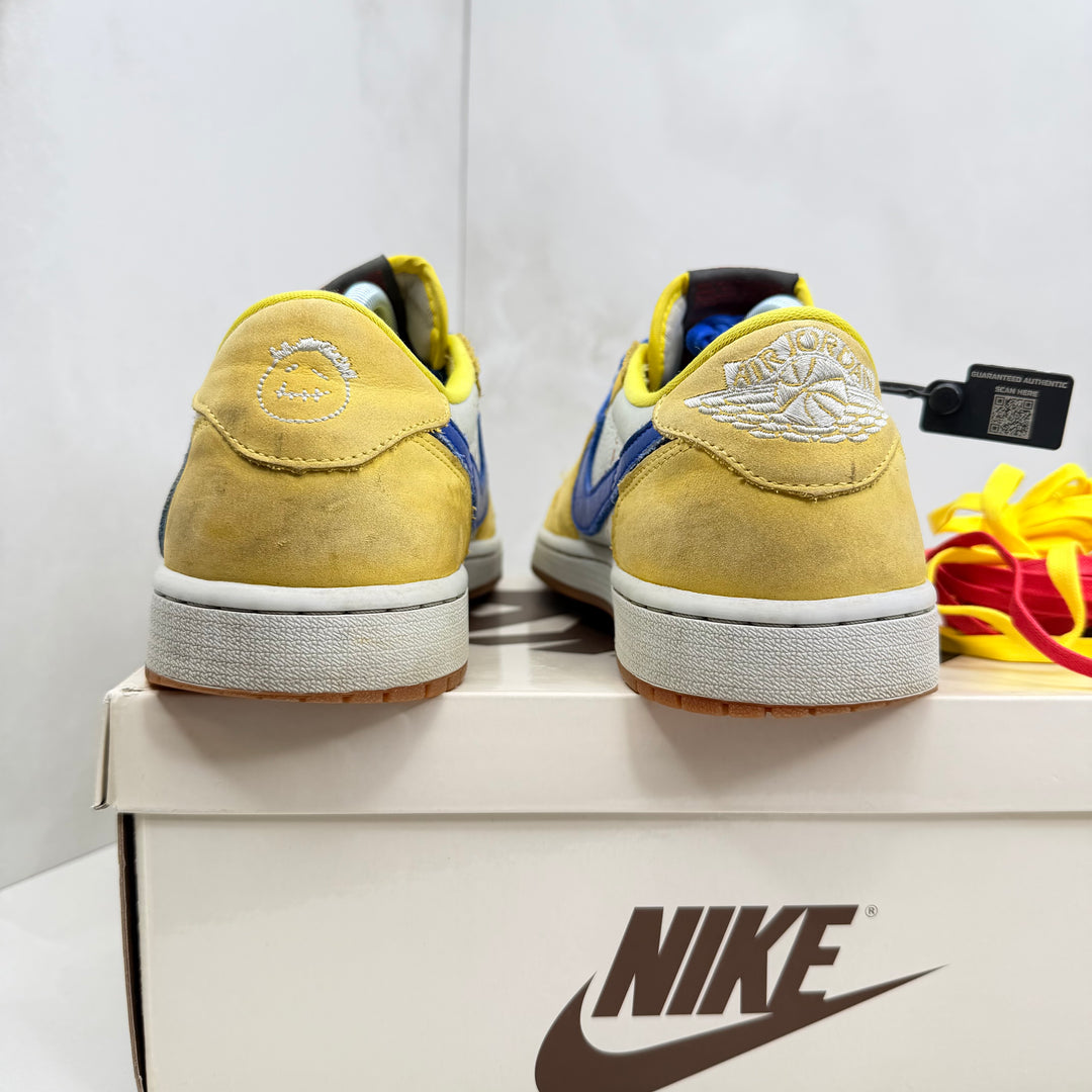 Jordan 1 Low Travis Scott Canary Yellow 8UK (2558)