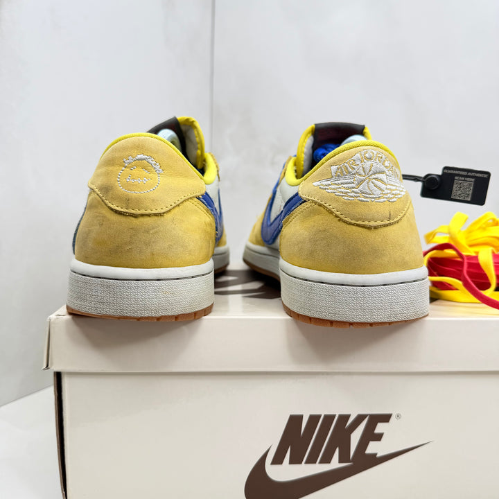 Jordan 1 Low Travis Scott Canary Yellow 8UK (2558)