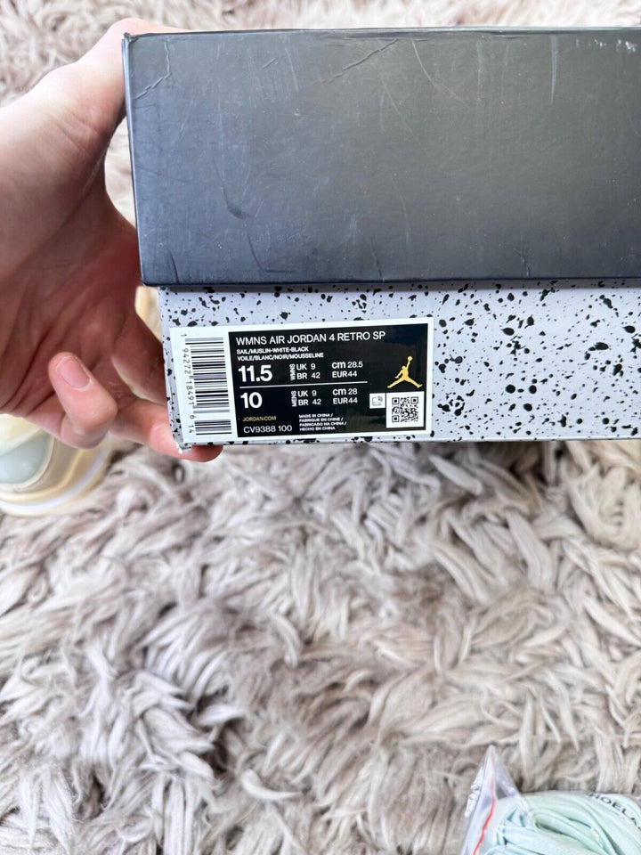 Jordan 4 Retro Off White Sail 9UK